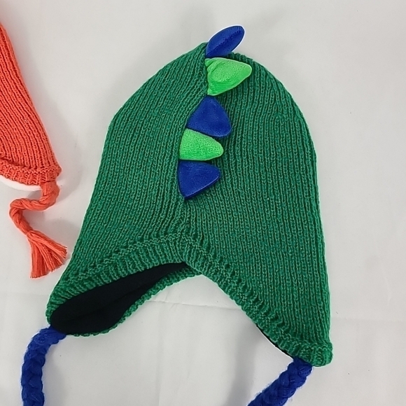 NEW Buffalo Outdoors® Workwear 3 Pack Kid's Knit Beanie Hats Bear, Fox, Dino - Picture 2 of 8